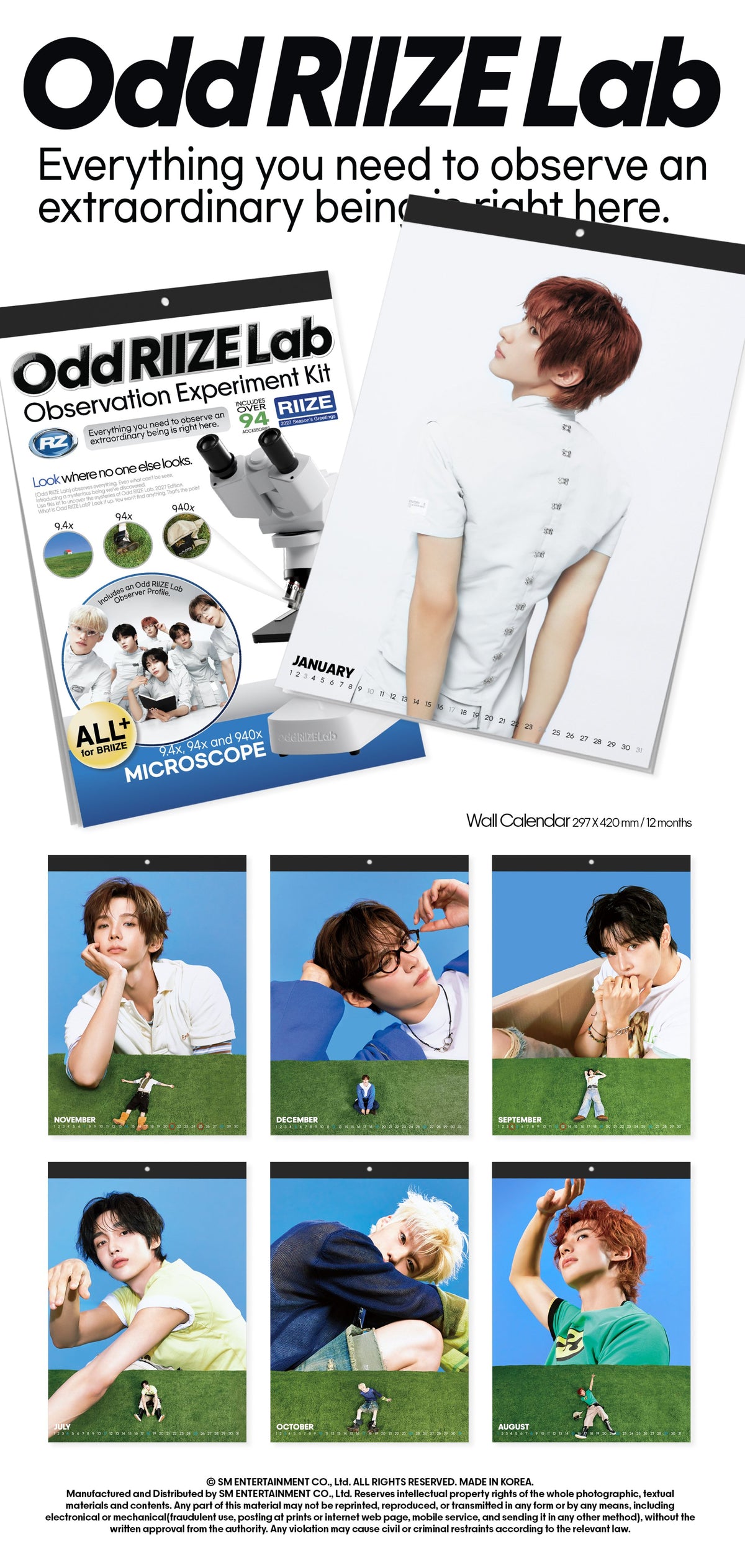 RIIZE - ODD RIIZE LAB 2027 Season's Greetings + POB or Wall Calendar