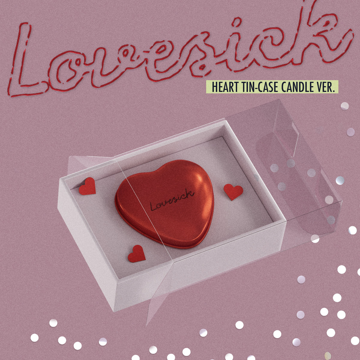 ITZY CHAERYEONG - LOVESICK 1st Mini Album HEART TIN CASE CANDLE Ver