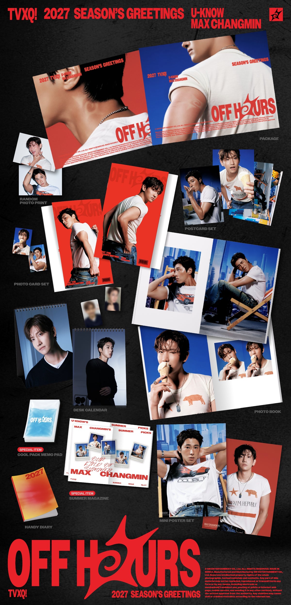 TVXQ! - OFF HOURS 2027 Season's Greetings + POB or Wall Calendar
