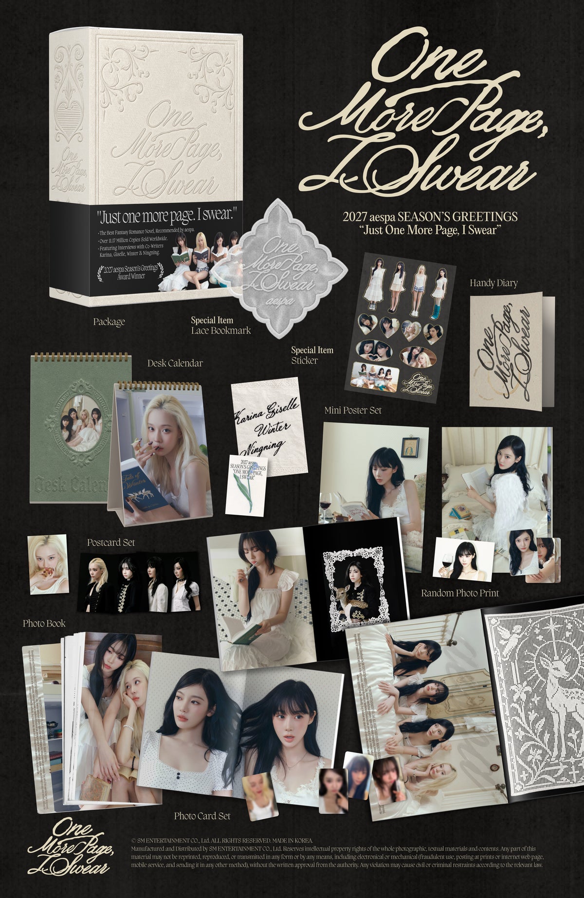 AESPA - ONE MORE PAGE, I SWEAR 2027 Season's Greetings + POB or Wall Calendar