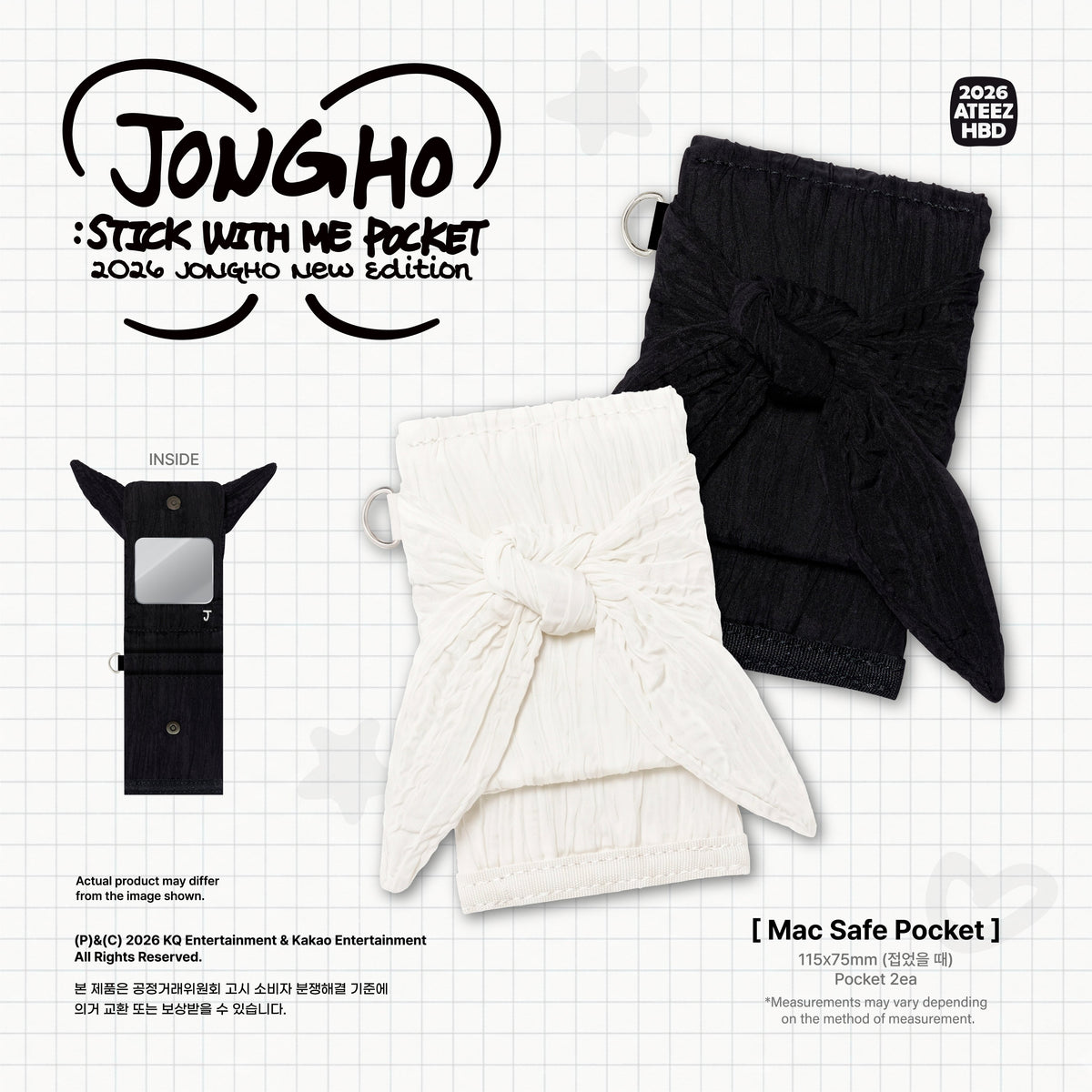 ATEEZ JONGHO Stick With Me Pocket 2026 New Edition Official MD (Pre Order DECEMBER 2026)
