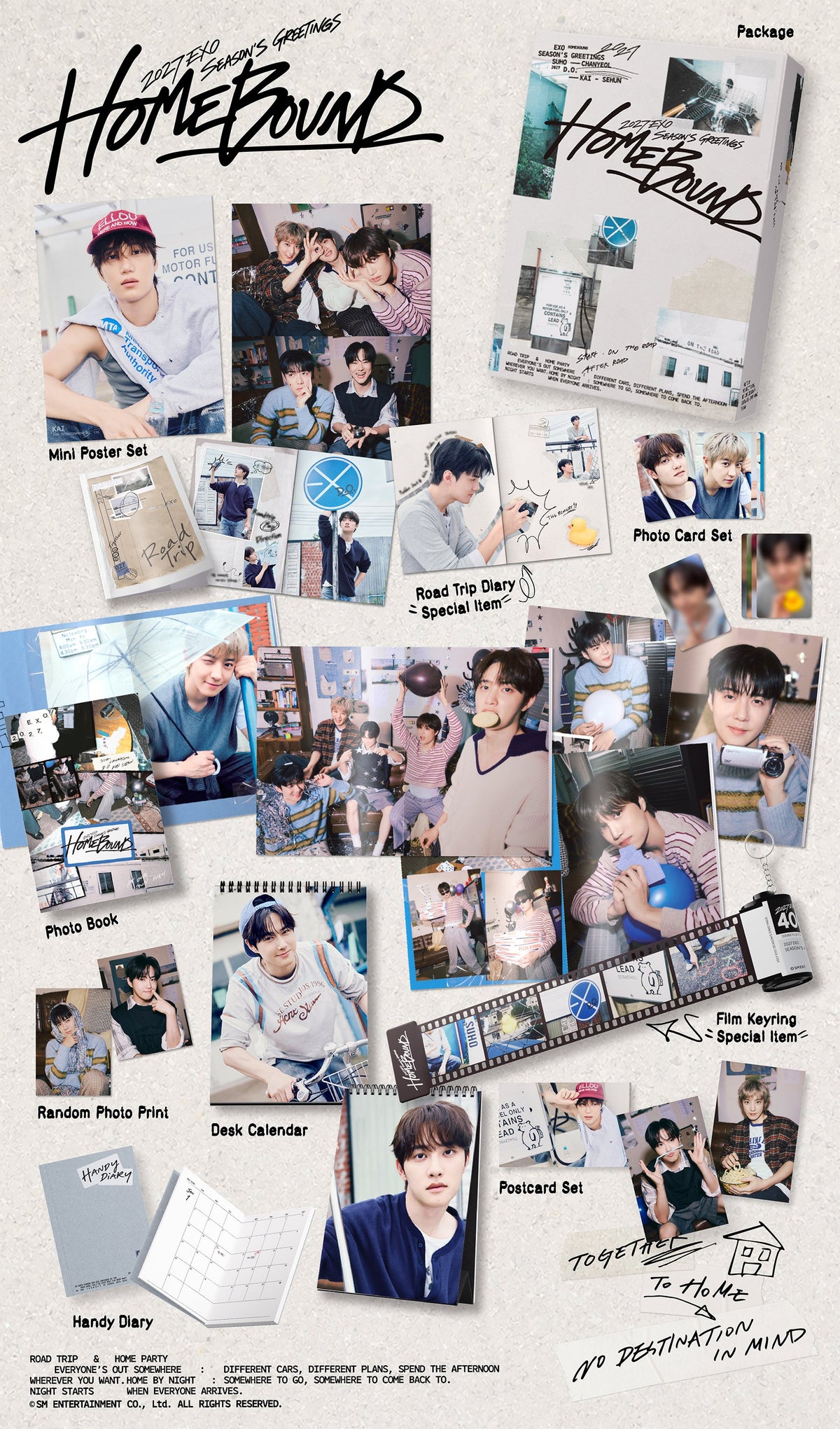 EXO - HOME BOUND 2027 Season's Greetings + POB or Wall Calendar