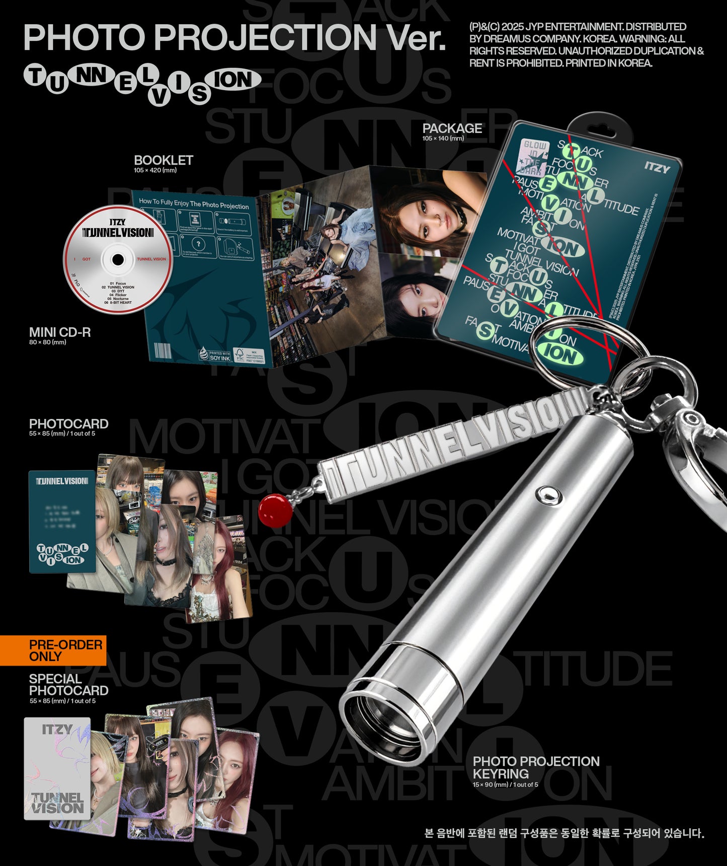 ITZY - TUNNEL VISION 11th Mini Album PHOTO PROJECTION Ver