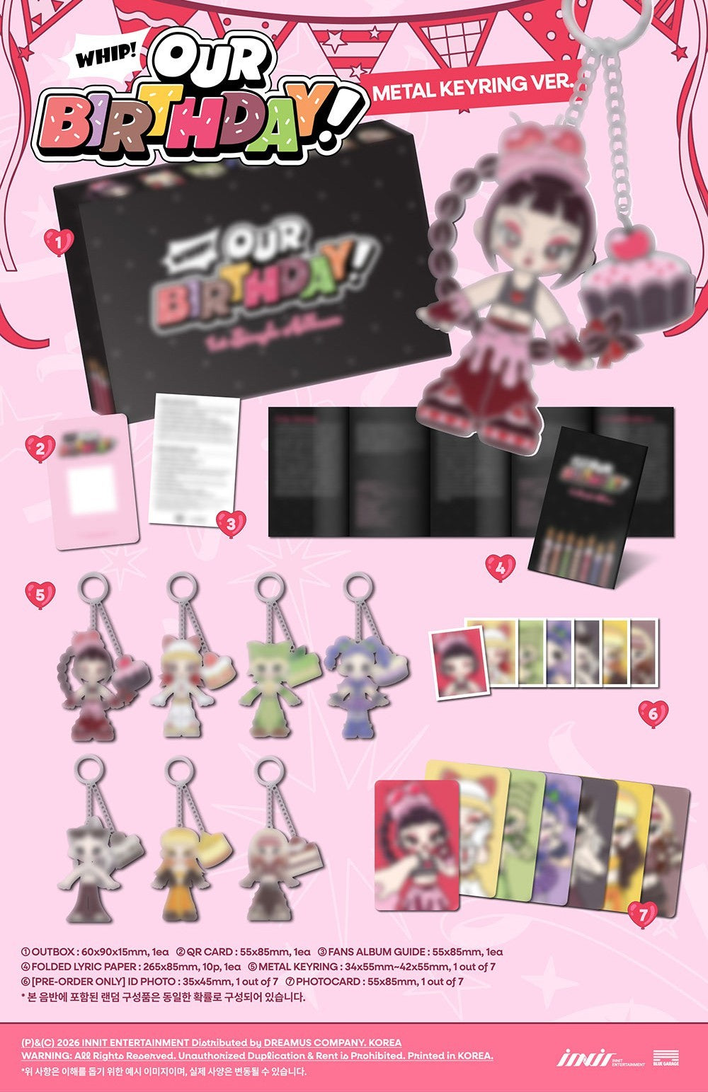 OURBIRTHDAY - Our Birthday 1st Single METAL KEYRING Ver