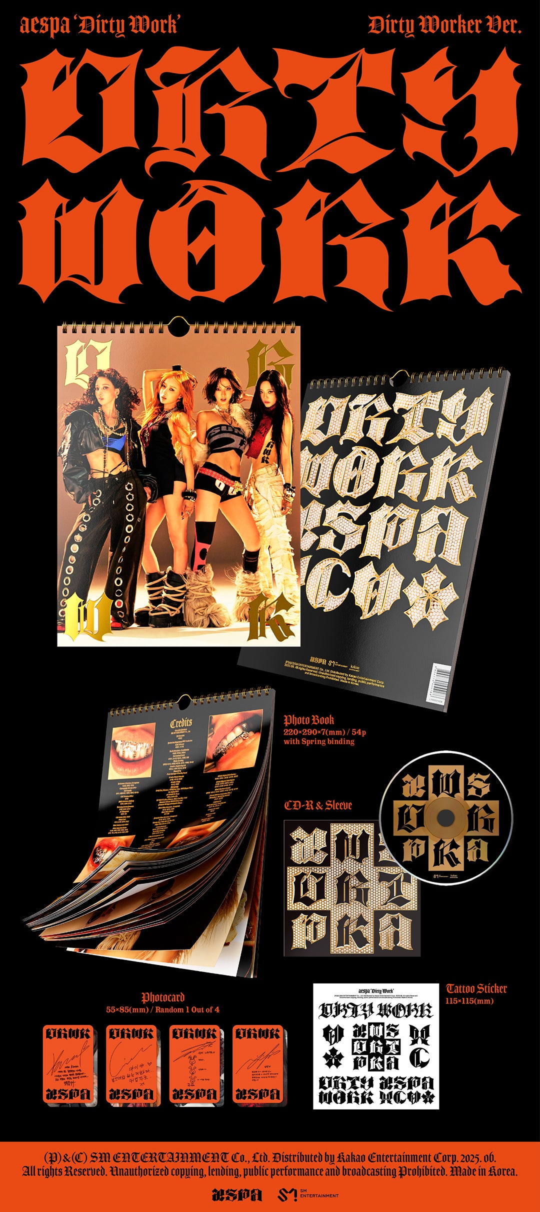 aespa - DIRTY WORK Single Album DIRTY WORKER Ver