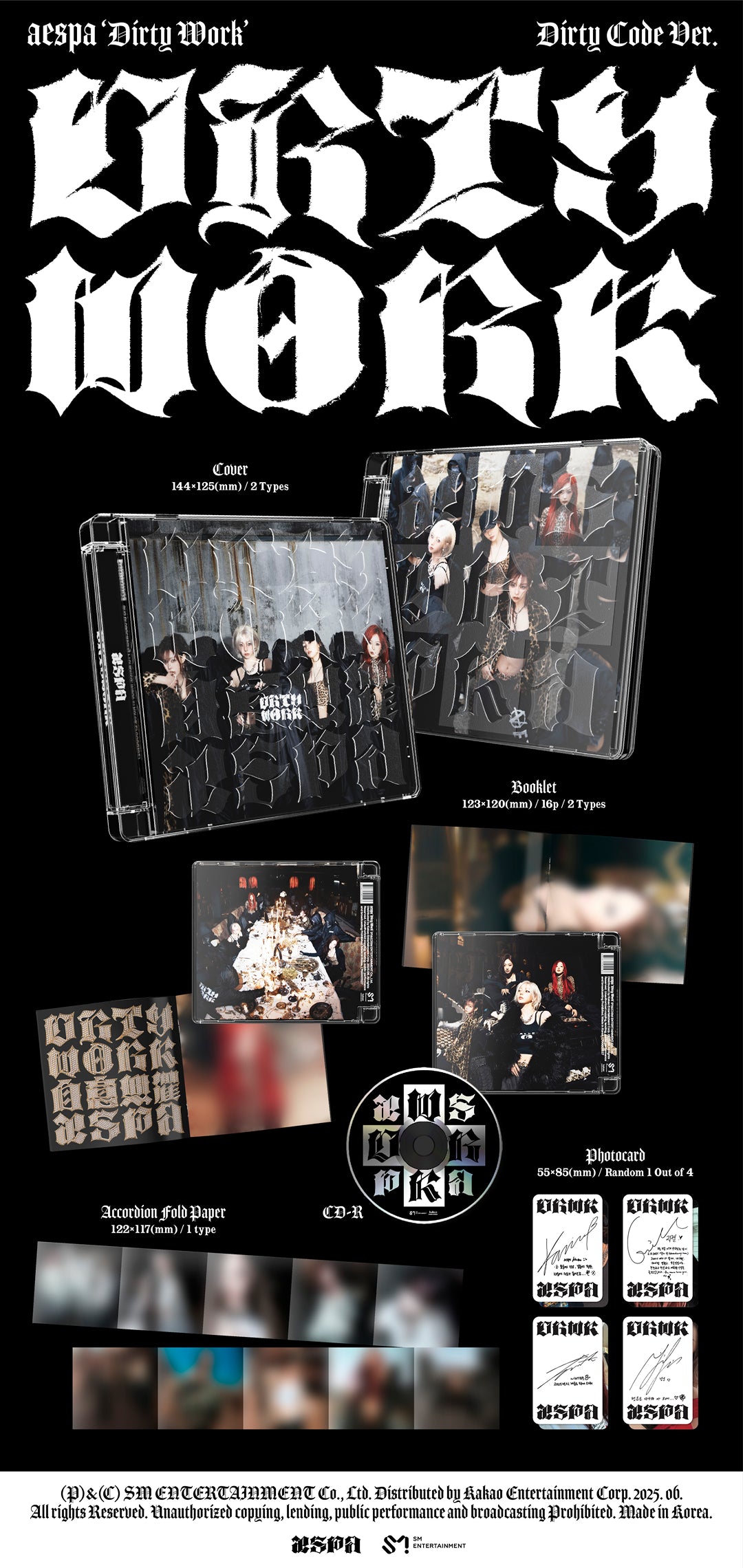aespa - DIRTY WORK Single Album DIRTY CODE Ver