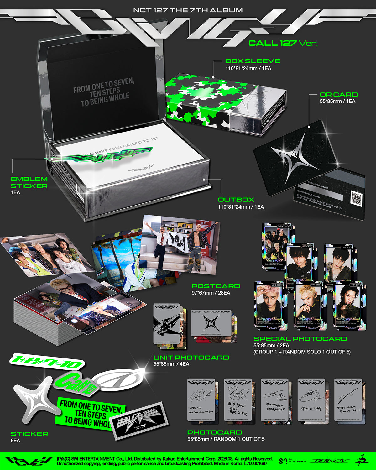 NCT 127 - BLINGY 7th Album CALL 127 Ver