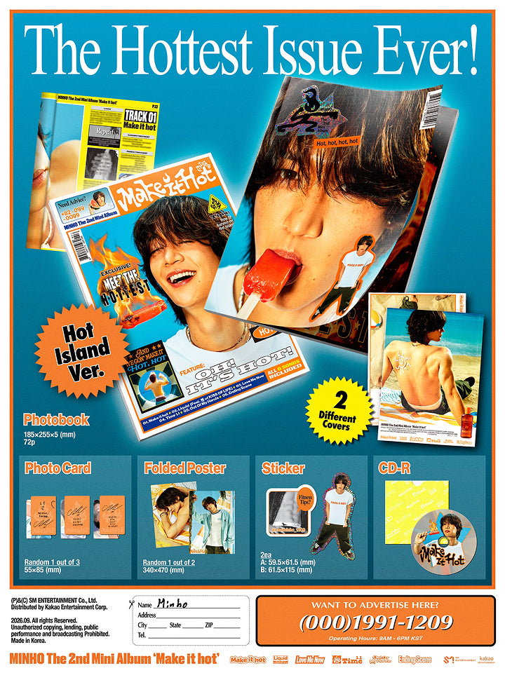MINHO - MAKE IT HOT 2nd Mini Album HOT ISLAND Ver
