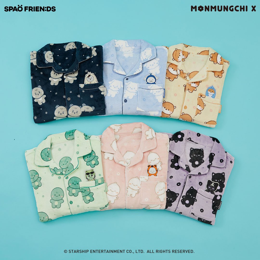 SPAO☆MONMUNGCHI X 半袖パジャマ MONMUNGCHI x SPAO Official Winter Collaboration Pajama Set