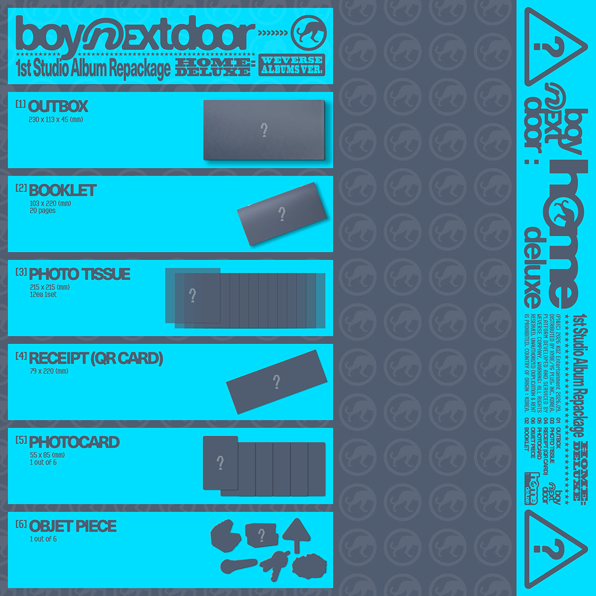 BOYNEXTDOOR - HOME : DELUXE 1st Studio Repackage Album WEVERSE Ver