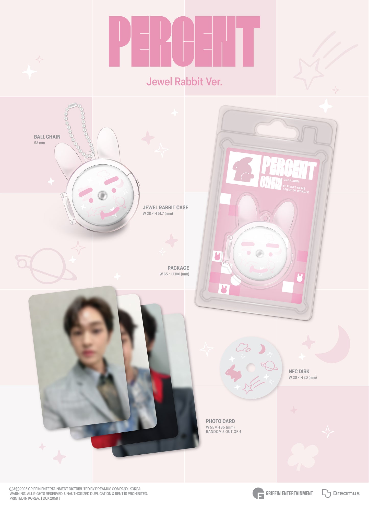 SHINee ONEW - PERCENT 2nd Album Jewel Rabbit Ver
