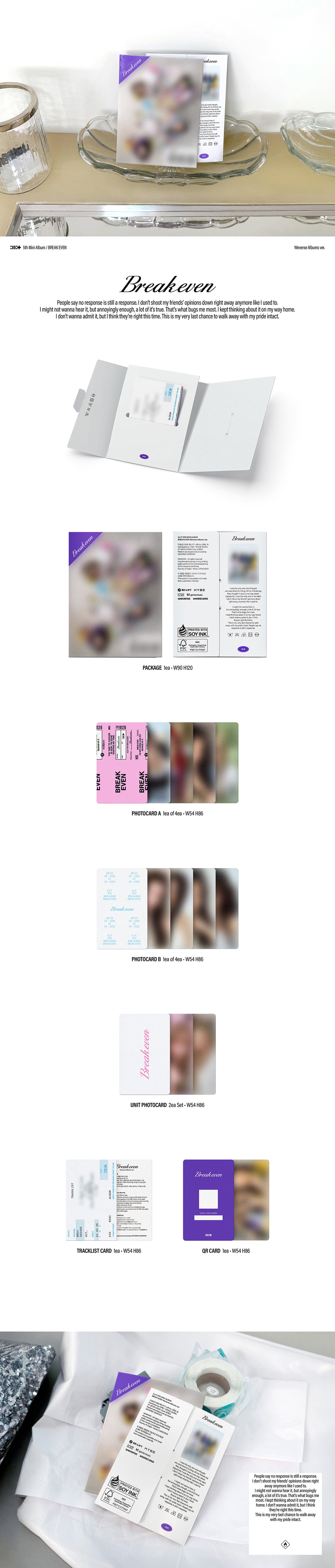 ILLIT BREAK EVEN 5th Mini Album WEVERSE Ver