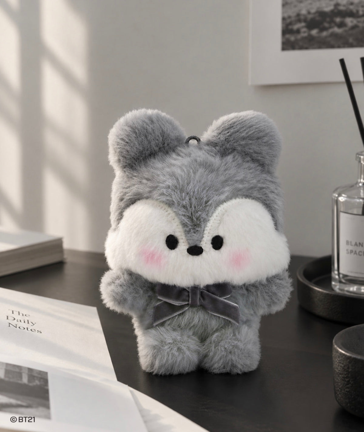 BT21 Official MONOTONE Doll Keyring
