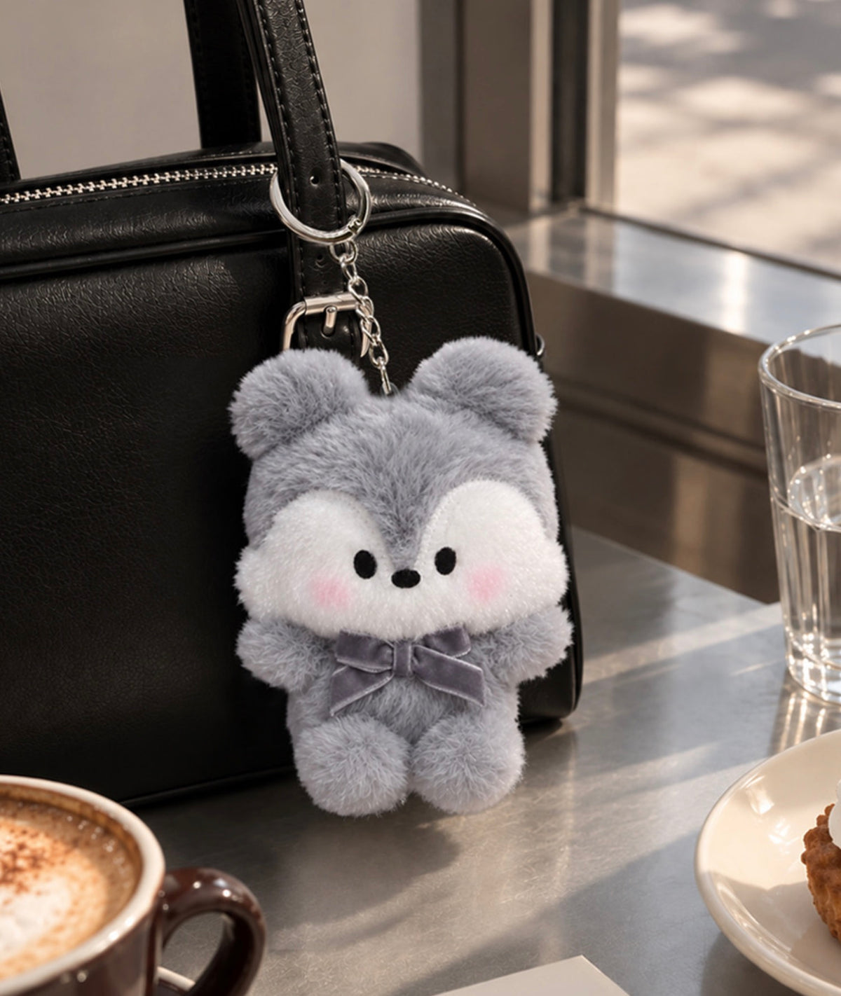 BT21 Official MONOTONE Doll Keyring