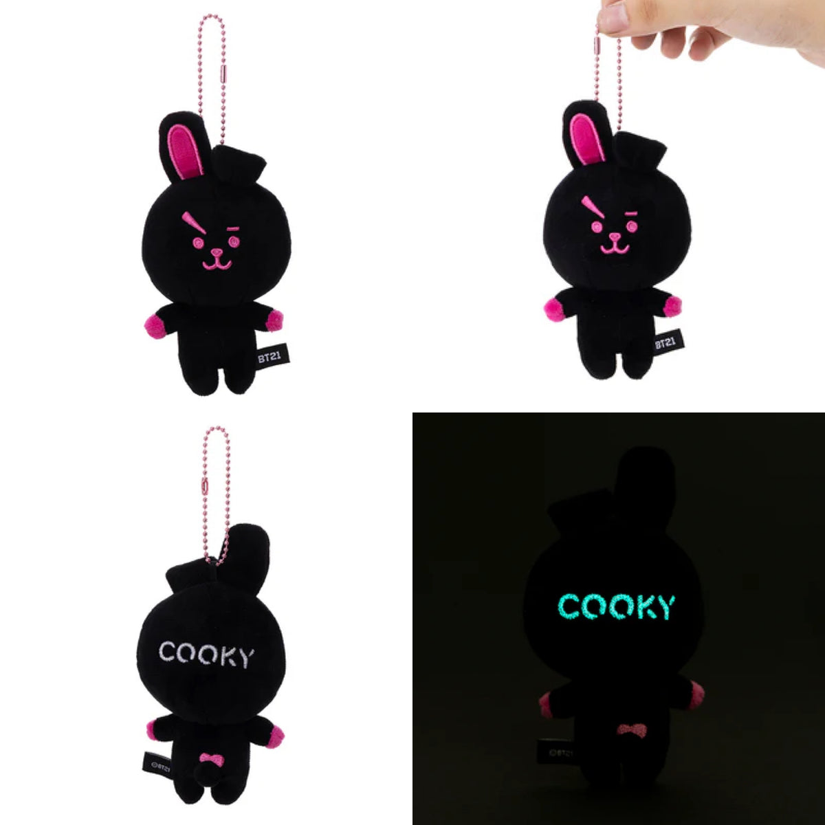 BT21 JAPAN Official NEON Plush Keyring – K-STAR