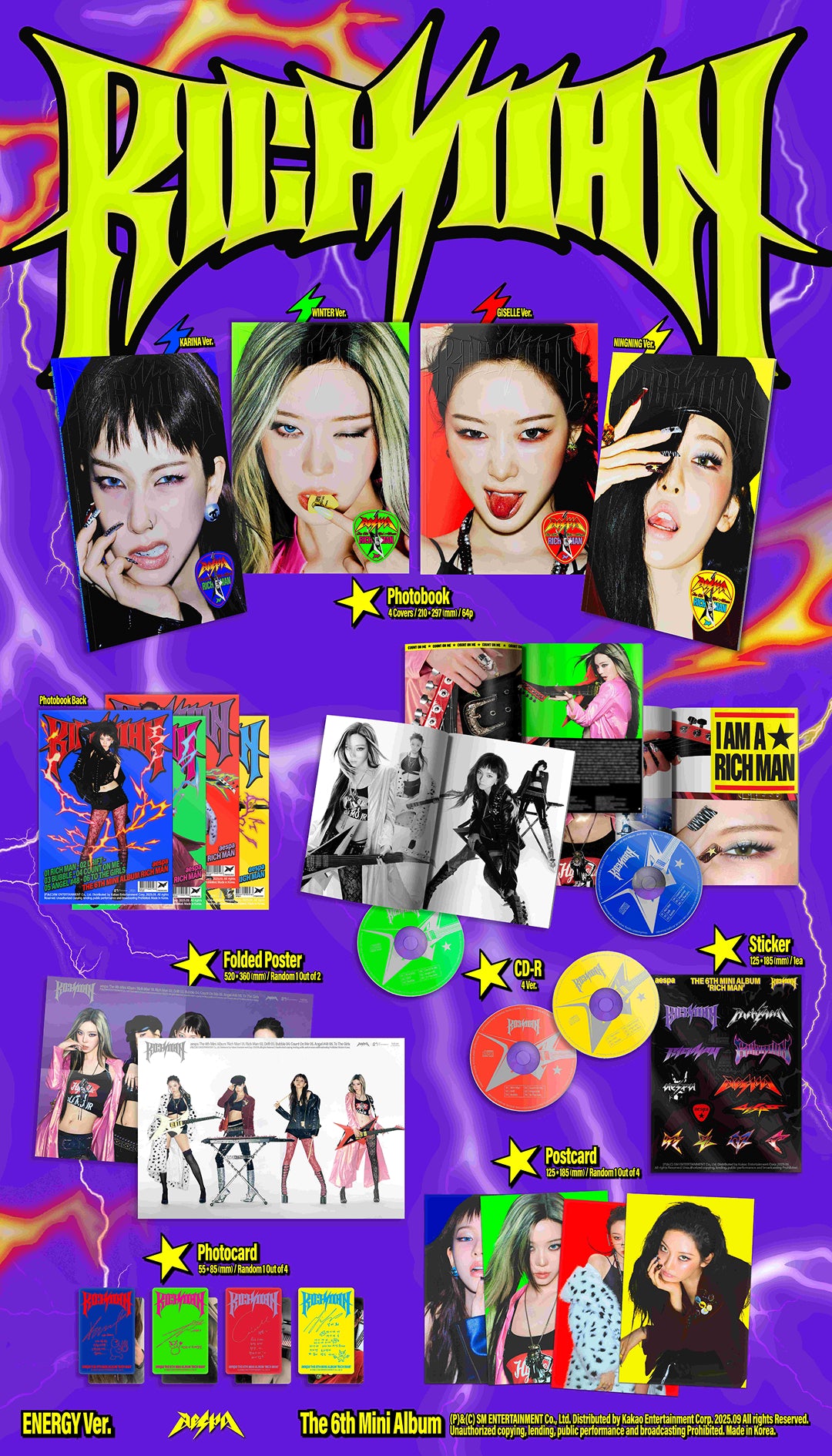 aespa - RICH MAN 6th Mini Album ENERGY Ver