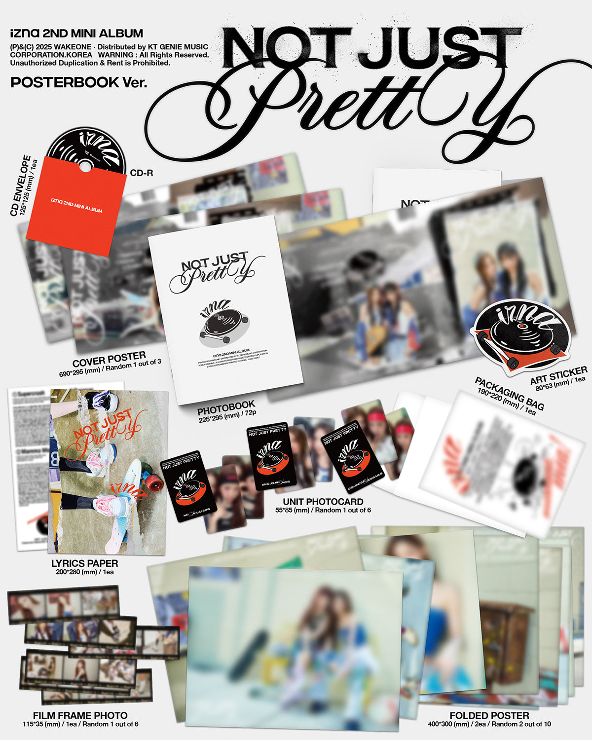IZNA - NOT JUST PRETTY 2nd Mini Album Poster Book Ver