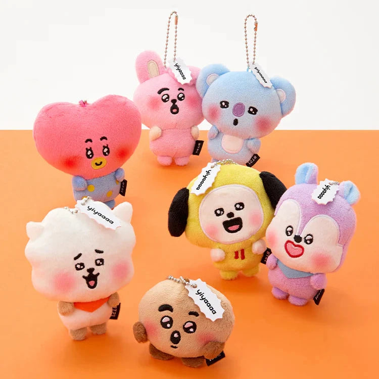 BT21 Baby Official TODAY'S FACE HEARTBEAT Plush Keyring