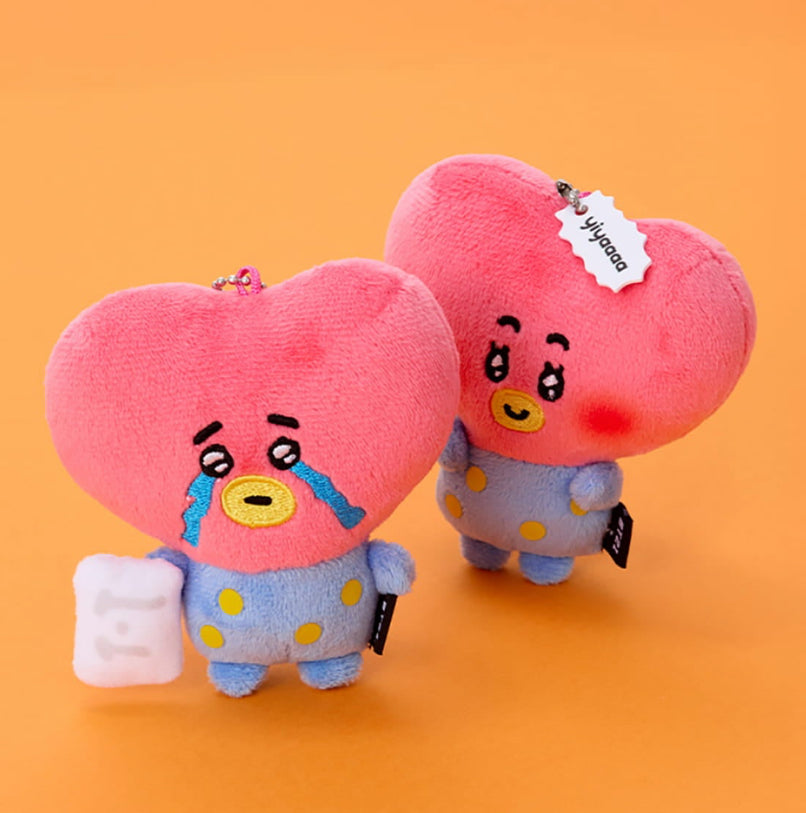 BT21 Baby Official TODAY'S FACE HEARTBEAT Plush Keyring