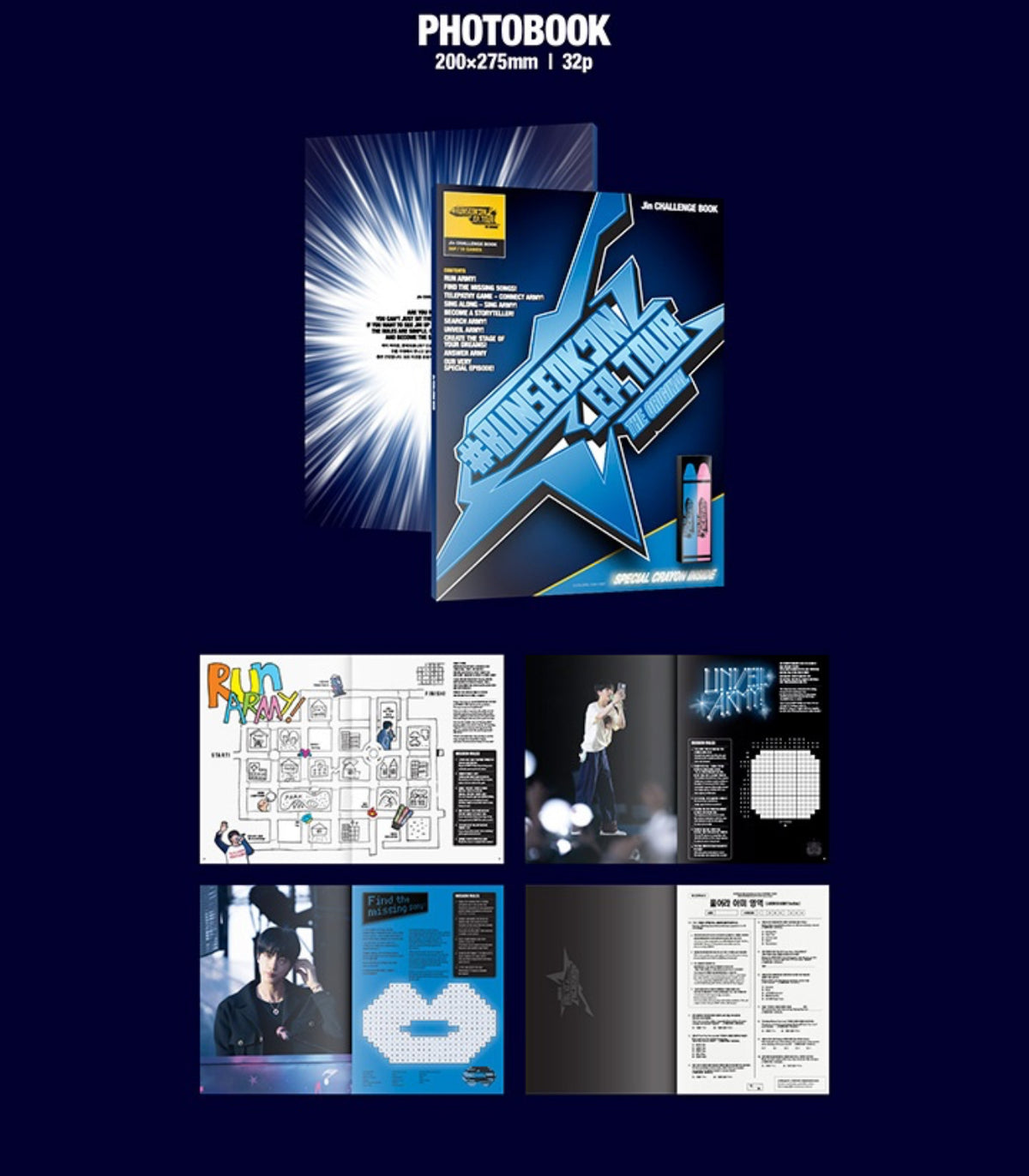 BTS JIN - RUNSEOKJIN_EP TOUR in GOYANG Challenge Book