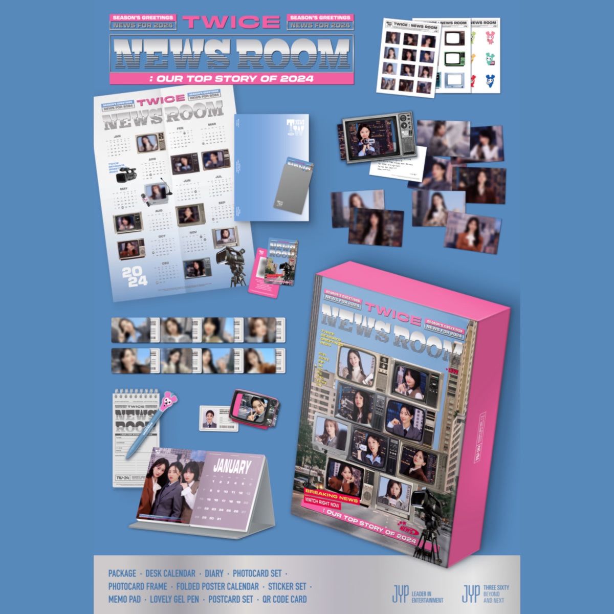 TWICE - TWICE NEWS ROOM 2024 Official Season's Greetings + POB