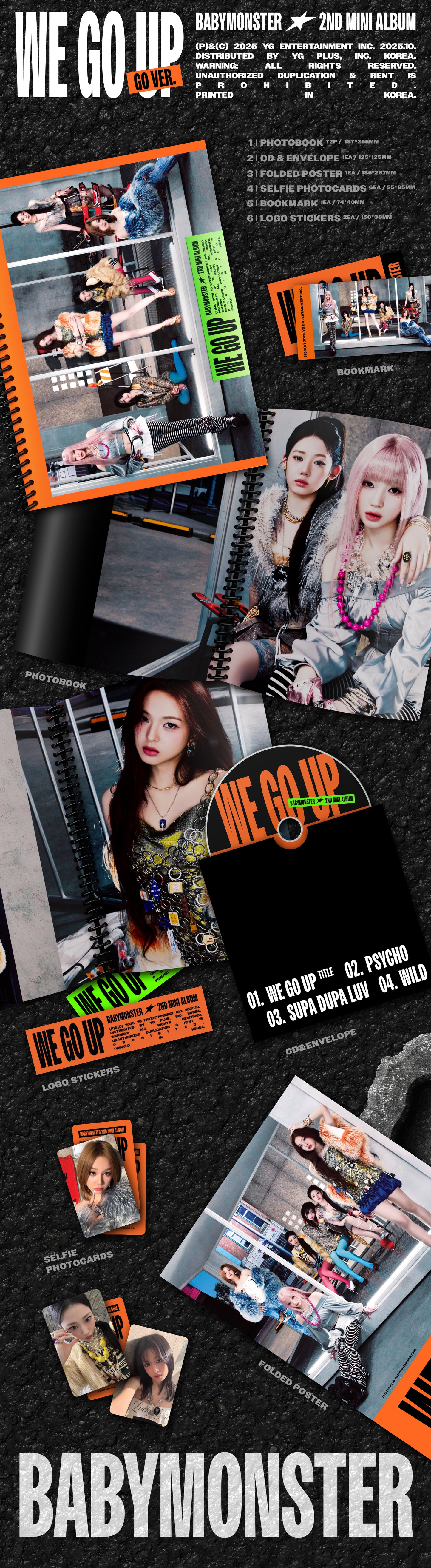 BABYMONSTER - WE GO UP 2nd Mini Album GO Ver