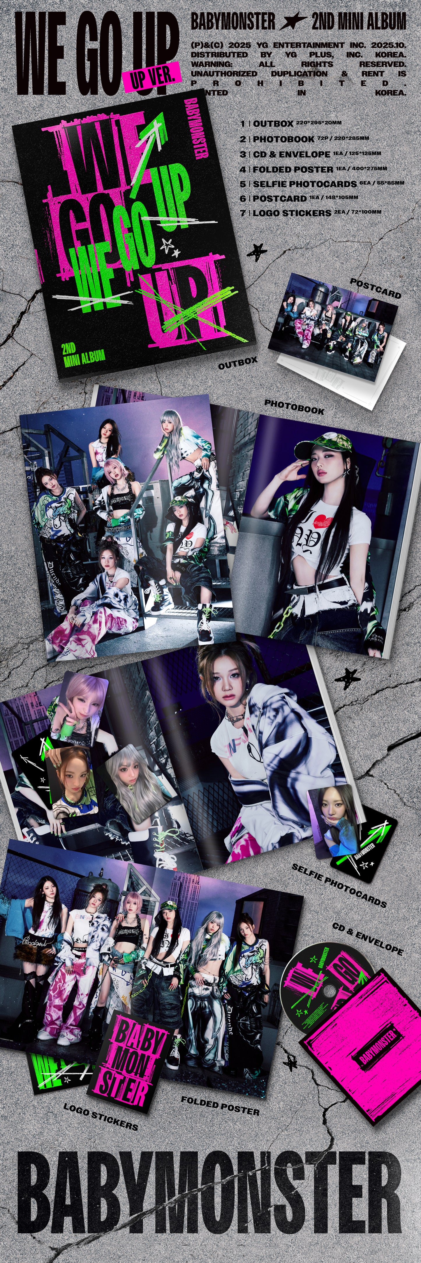 BABYMONSTER - WE GO UP 2nd Mini Album UP Ver