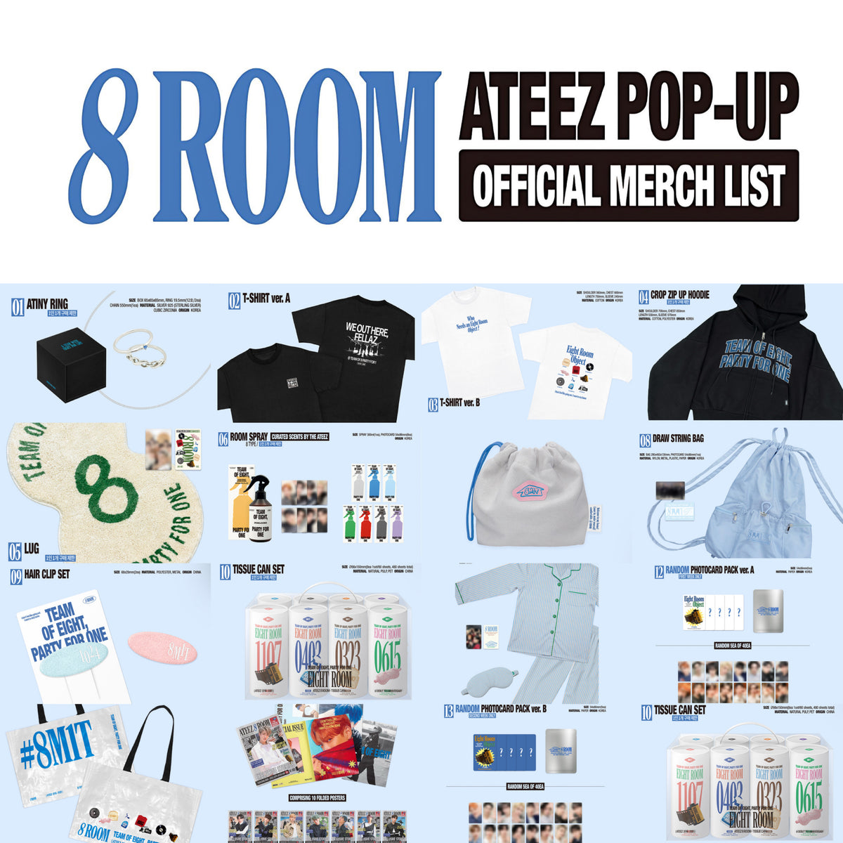 ATEEZ 8ROOM Pop Up Store Official MD – K-STAR