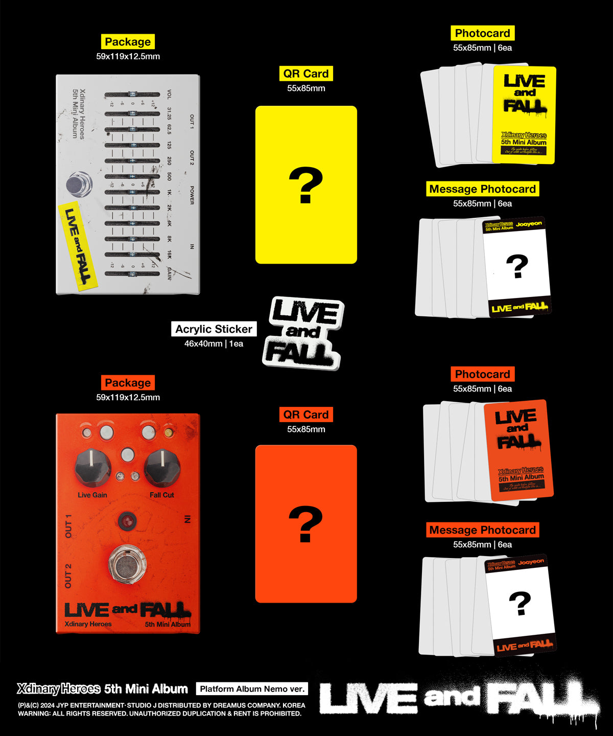 XDINARY HEROES - LIVE AND FALL 5th Mini Album Platform Ver