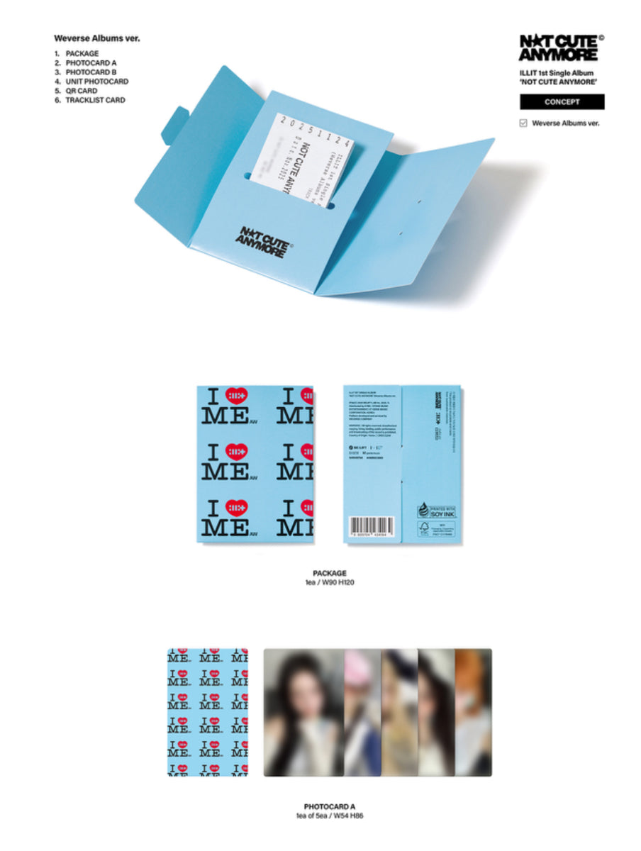 ILLIT 未開封　20枚　weverse NOT CUTE ANYMORE ① ILLIT - NOT CUTE ANYMORE 1st Single Album Weverse Ver. – K-STAR