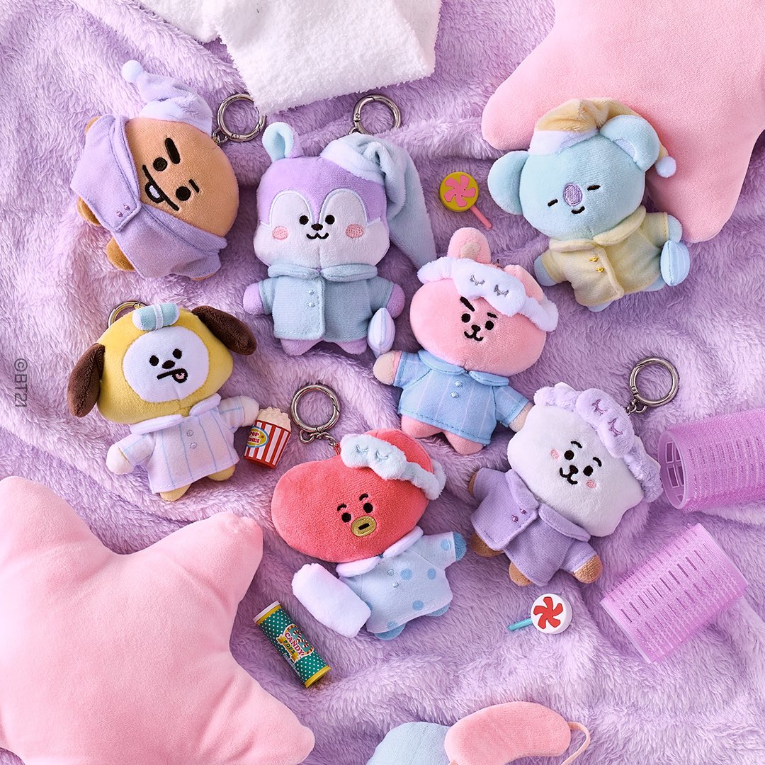 BT21 非売品クッションチャーム 7種類フルコンプセット BT21 Official New Basic Sweet Dreams Plush Keyring – K-STAR