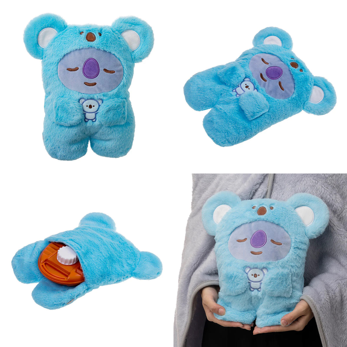 BT21 JAPAN Official MOTTO HUG Heating Water Bottle Plush 40cm