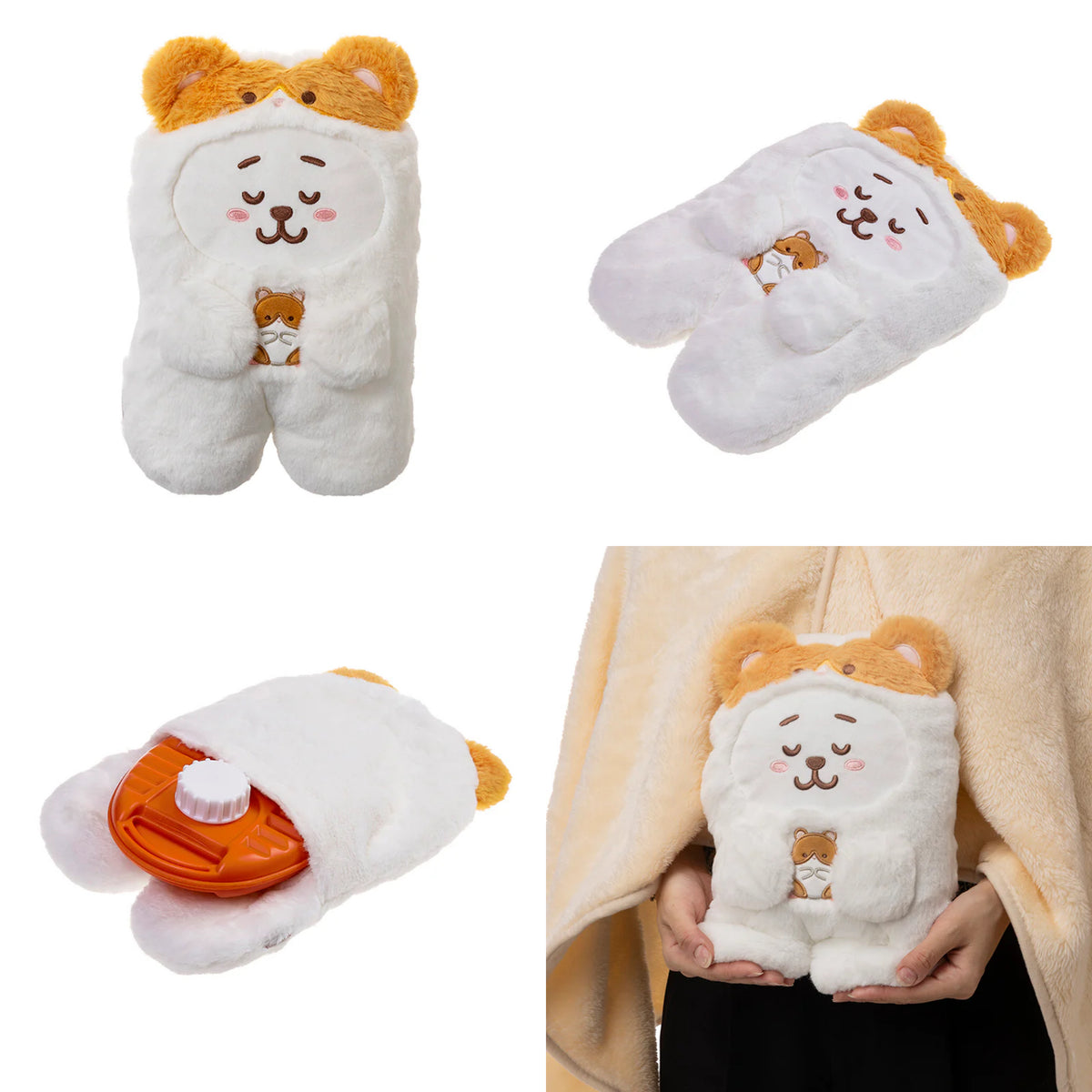 BT21 JAPAN Official MOTTO HUG Heating Water Bottle Plush 40cm