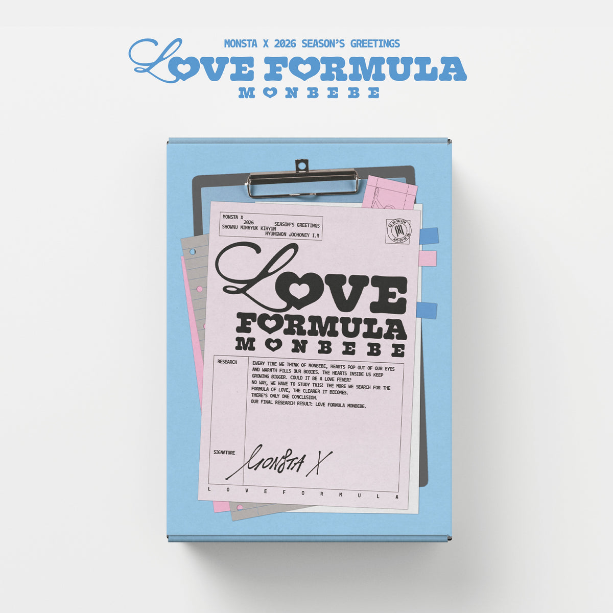MONSTA X - LOVE FORMULA MONBEBE Official 2026 Season’s Greetings + POB