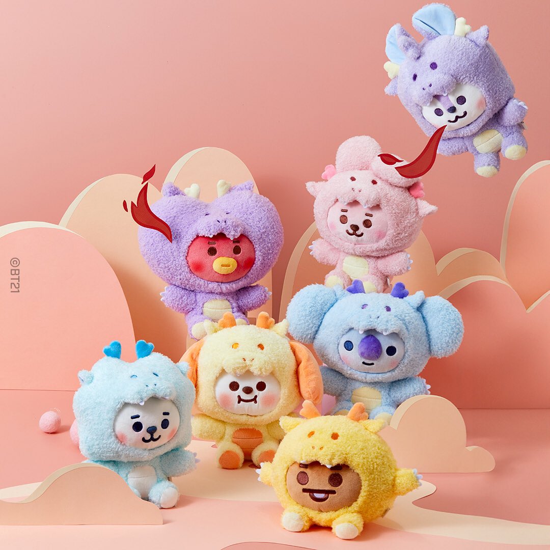 BT21 Official Baby New Year Dragon Sitting Doll M Size – K-STAR