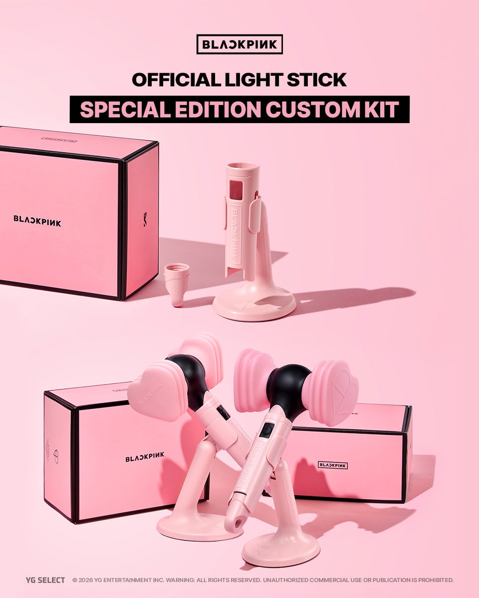 BLACKPINK Official Light Stick SPECIAL EDITION CUSTOM KIT (Lightstick NOT Included)