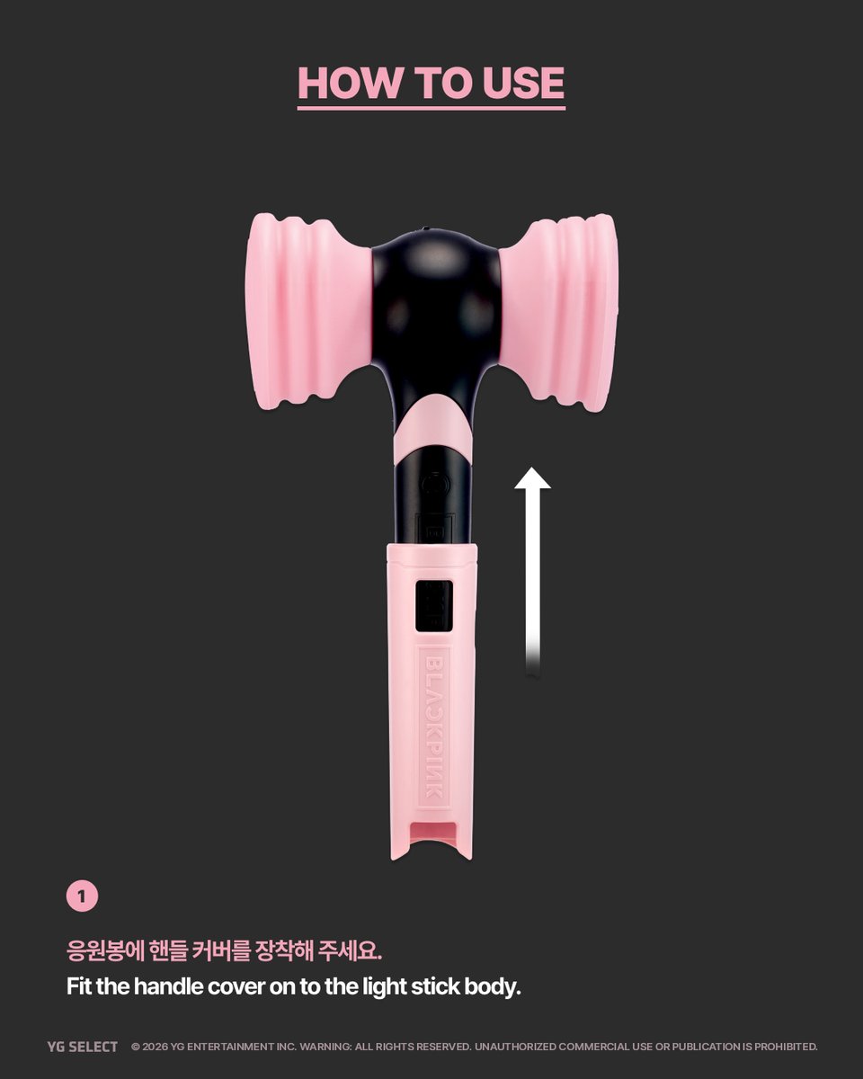 BLACKPINK Official Light Stick SPECIAL EDITION CUSTOM KIT (Lightstick NOT Included)