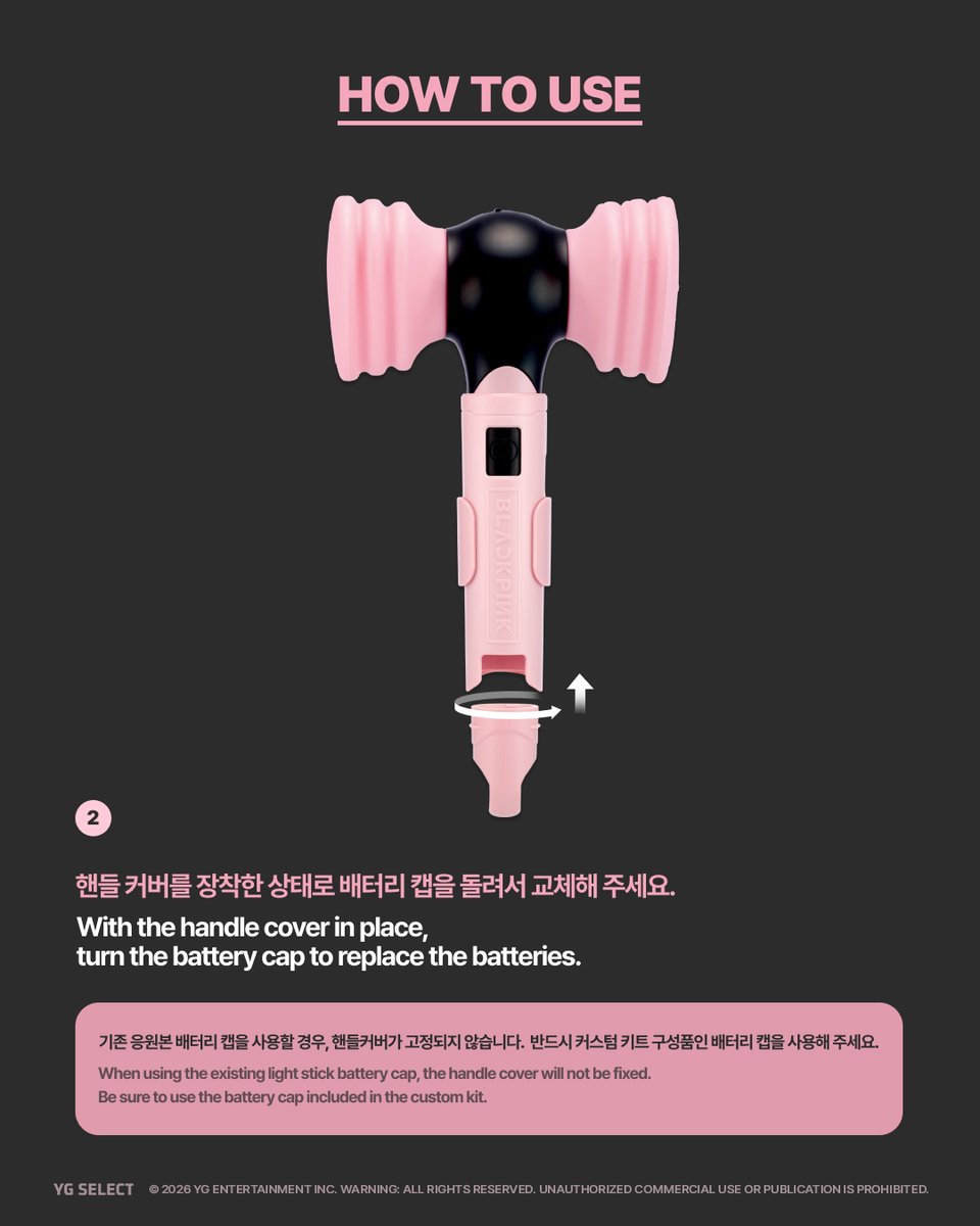 BLACKPINK Official Light Stick SPECIAL EDITION CUSTOM KIT (Lightstick NOT Included)