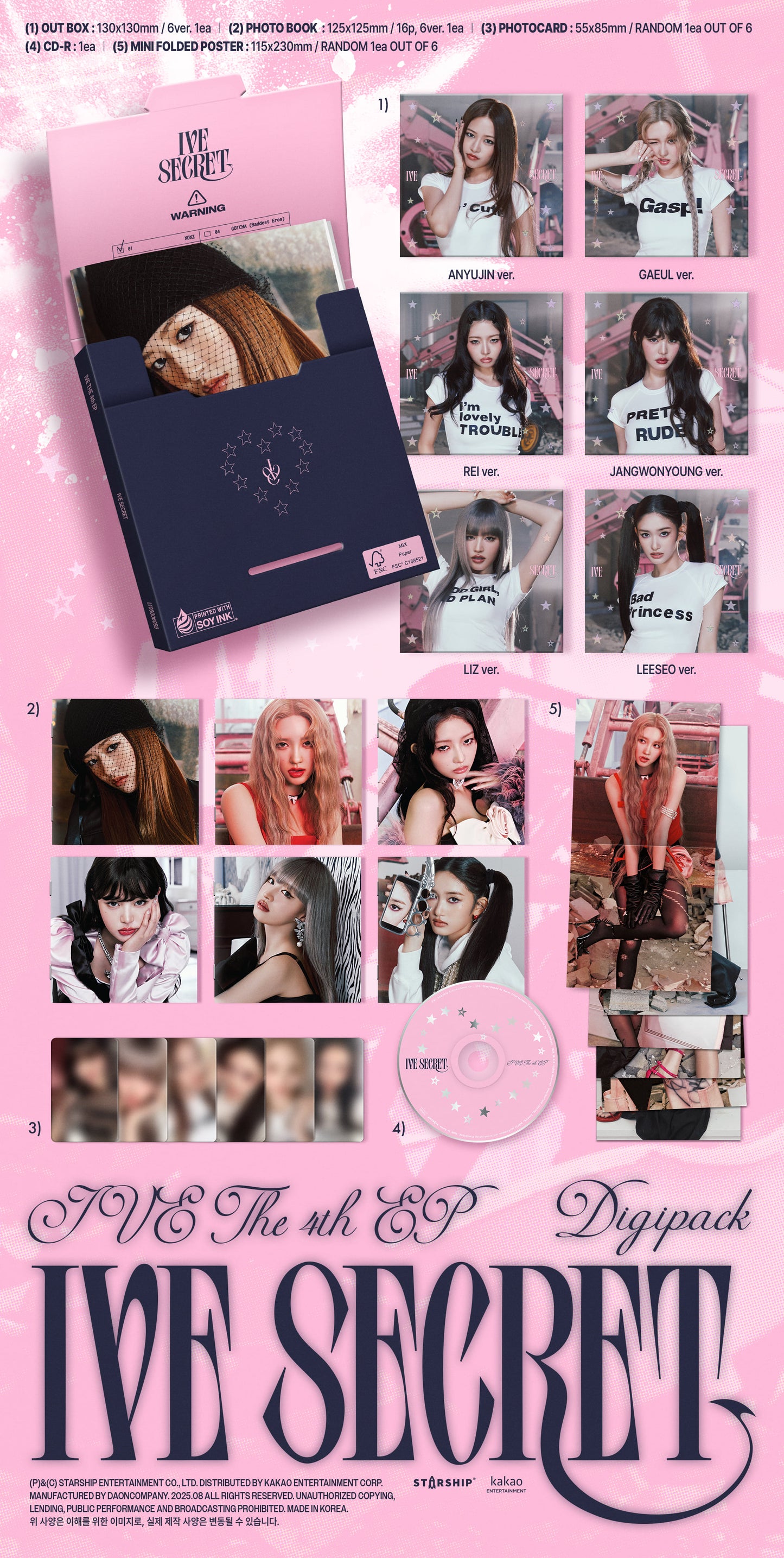 IVE - IVE SECRET 4th EP Album Digipack Ver