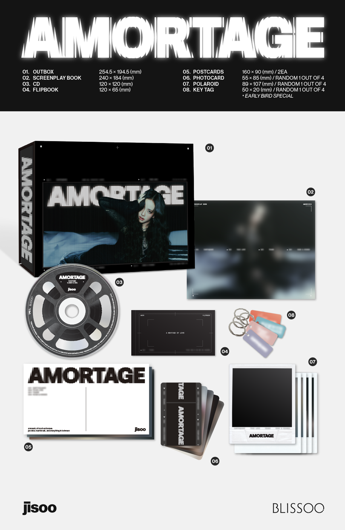 JISOO - AMORTAGE 1st Mini Album Exclusive Edition