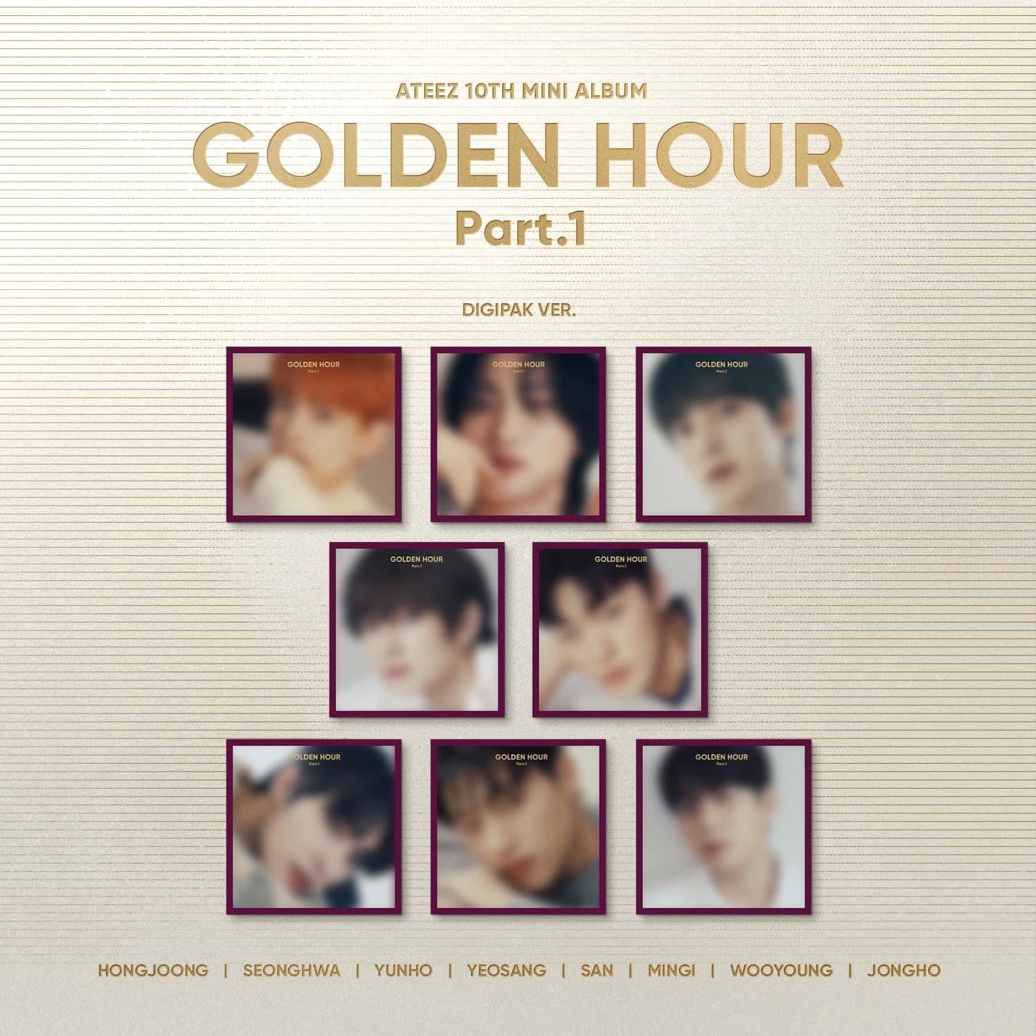 ATEEZ - 10th Mini Album GOLDEN HOUR Part. 1 Digipack Version – K-STAR