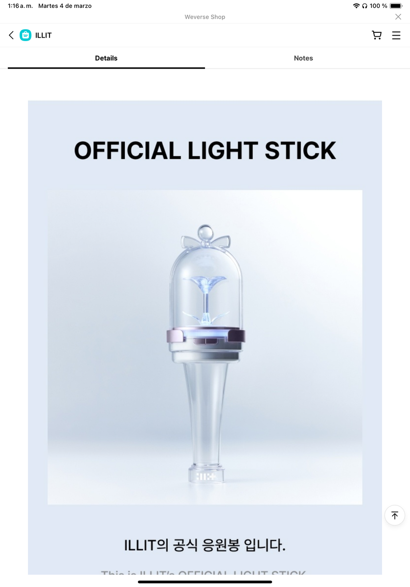 ILLIT 公式　ペンライト　OFFICIAL LIGHT STICK ILLIT | Official Light Stick – Pink Box