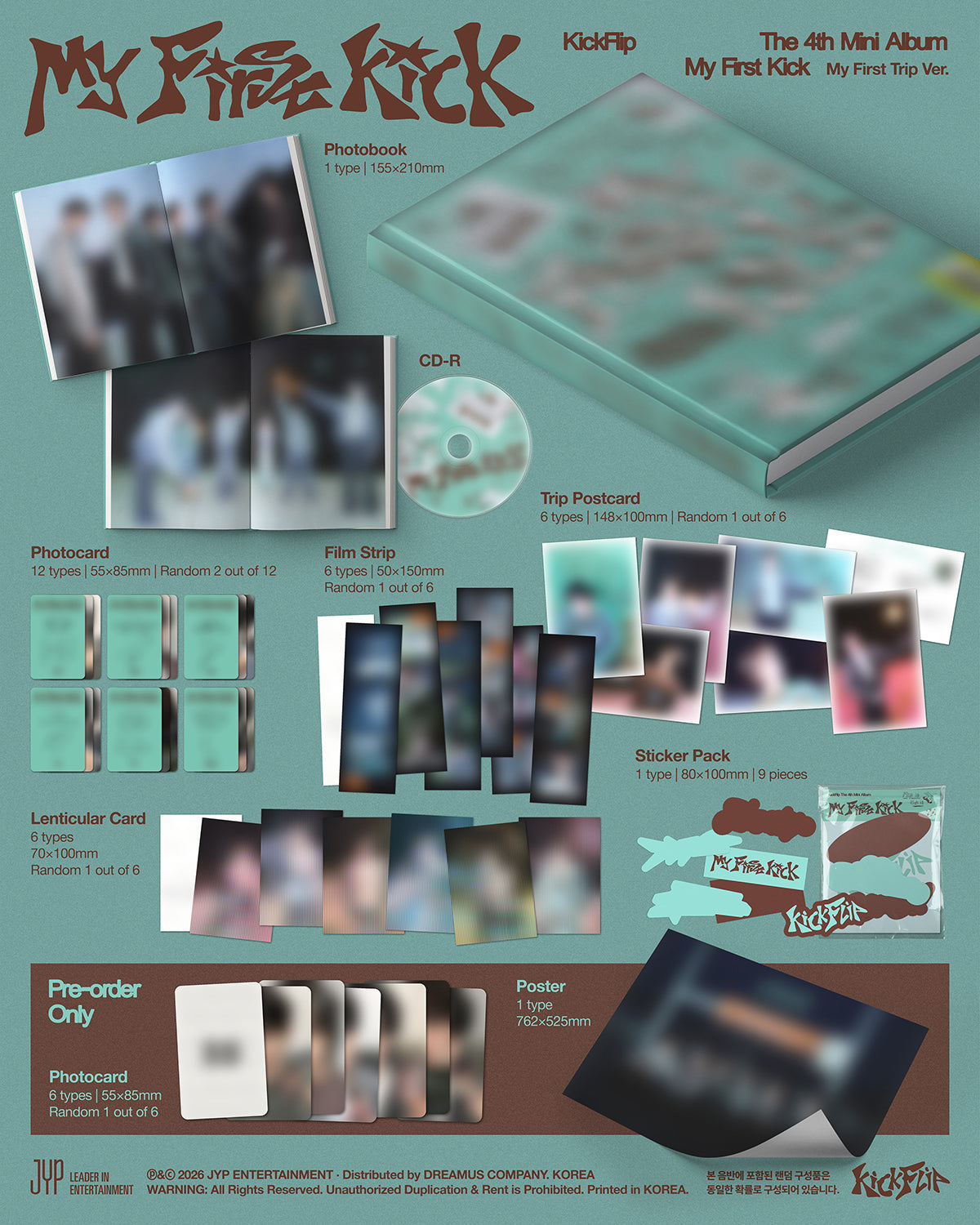 KICKFLIP - MY FIRST KICK 4th Mini Album MY FIRST TRIP Ver