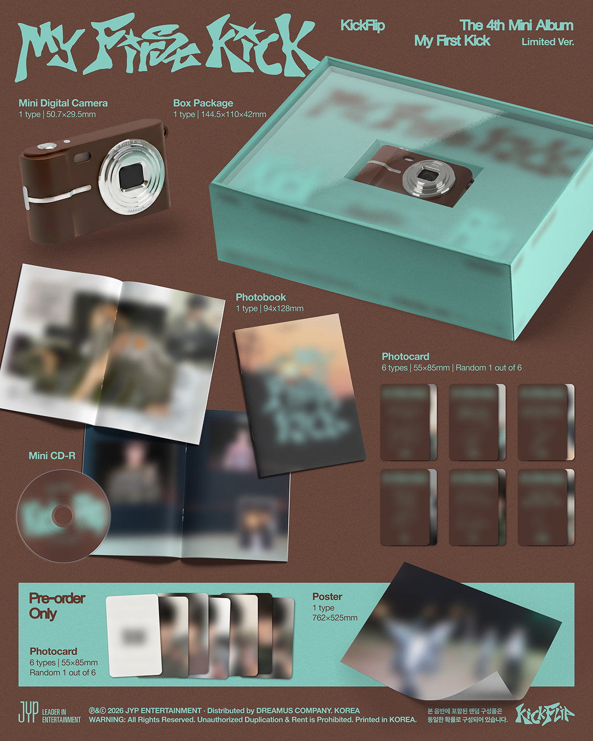 KICKFLIP - MY FIRST KICK 4th Mini Album LIMITED Ver