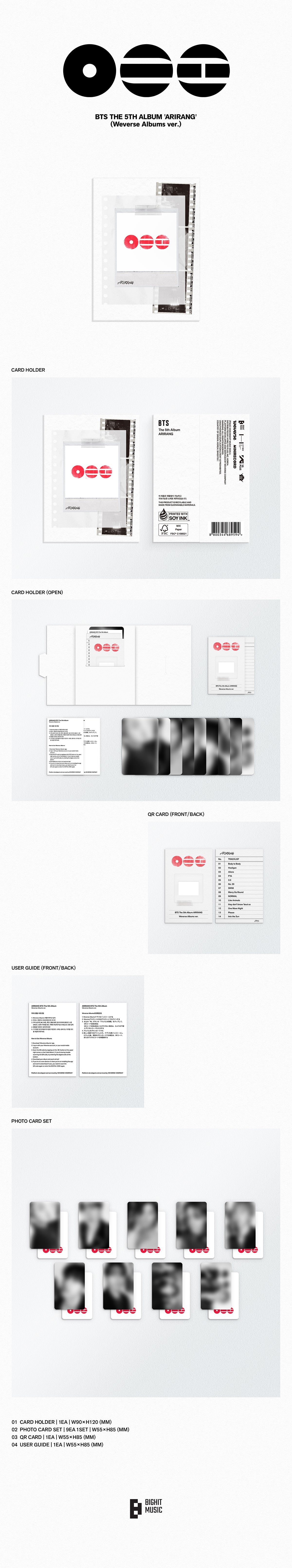 BTS - ARIRANG 5th Album WEVERSE ALBUMS Ver.