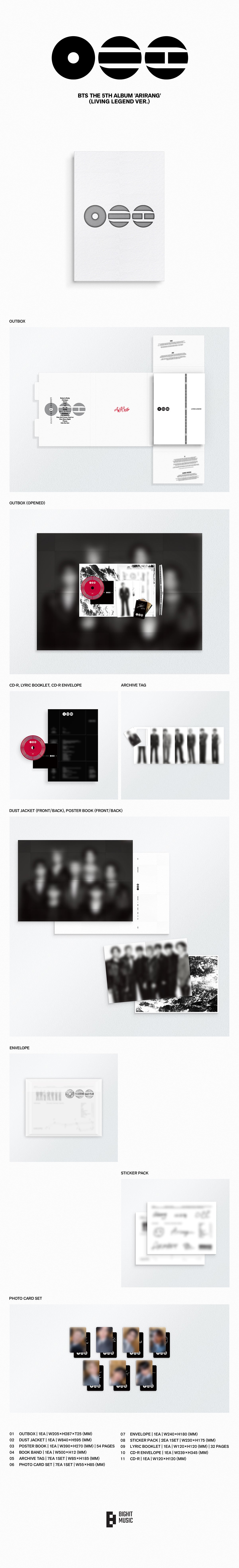 BTS - ARIRANG 5th Album LIVING LEGEND Ver.