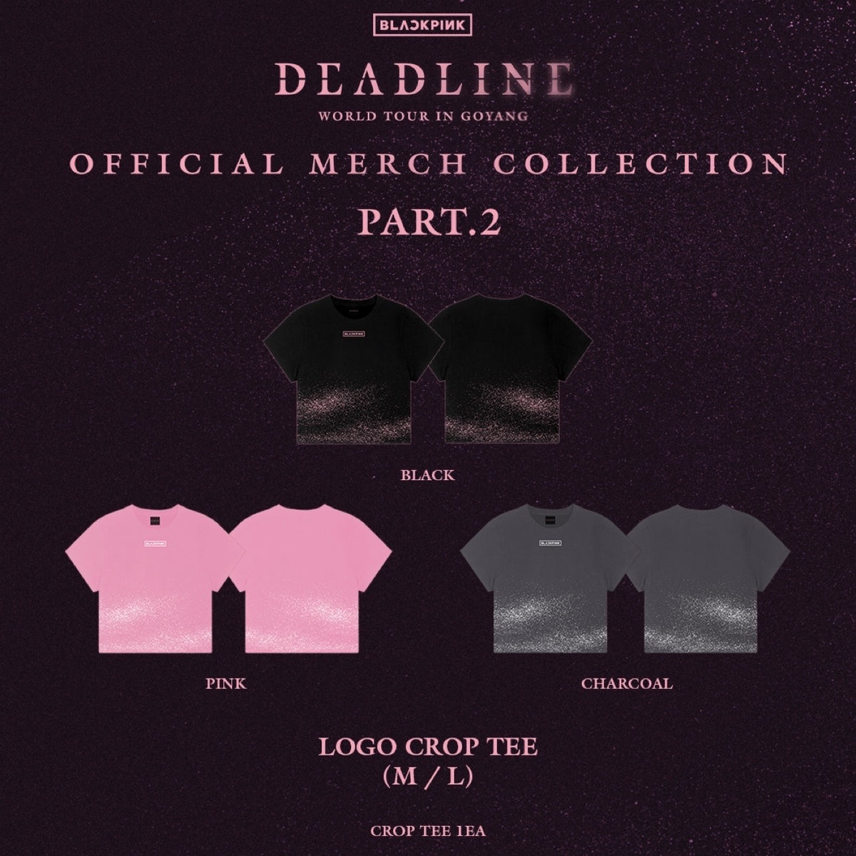 BLACKPINK DEADLINE TOUR Tシャツ CROP TEE L BLACKPINK - Logo Crop Tee ['DEADLINE' WORLD TOUR IN SEOUL