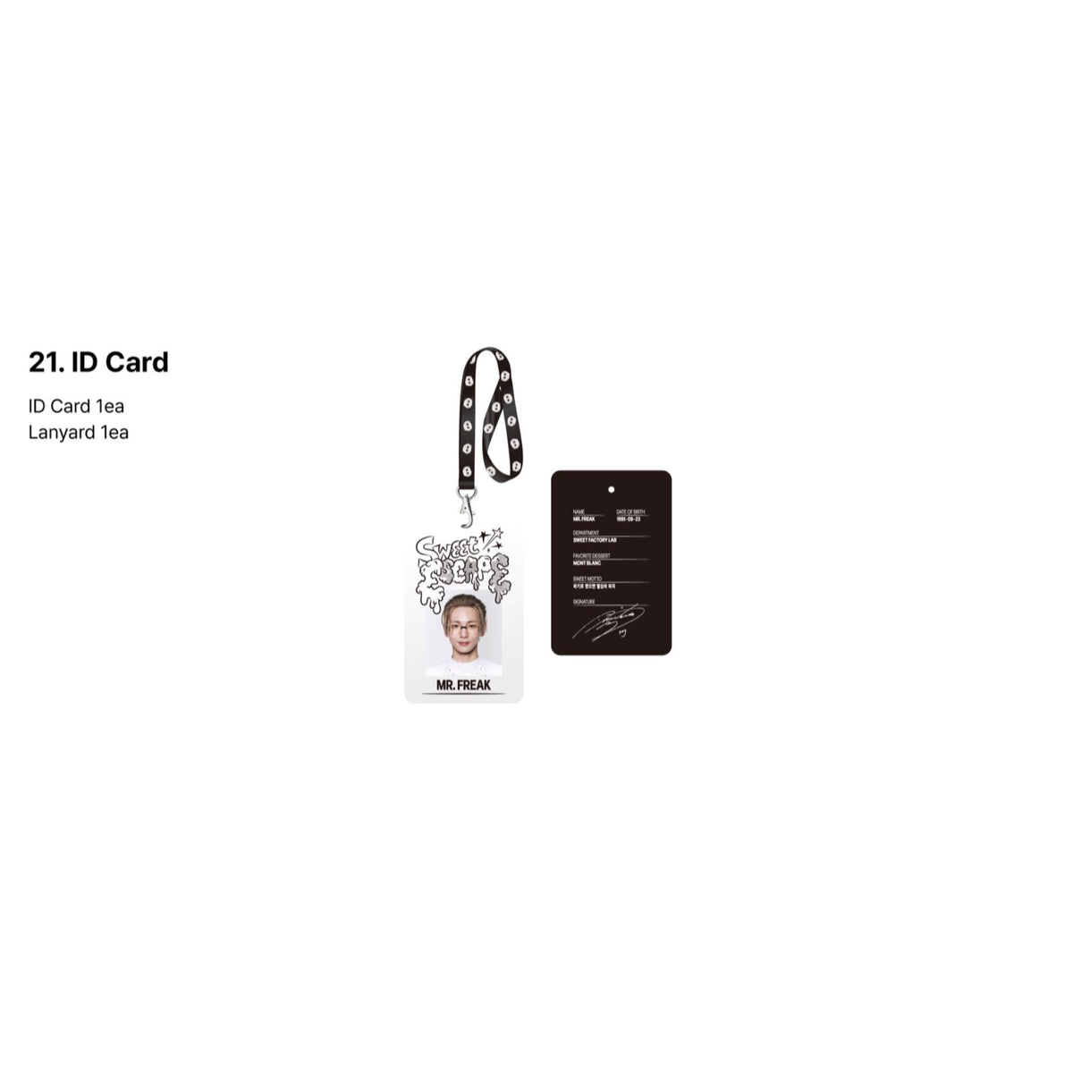 SHINee KEY - Mr FREAK'S LAB SWEET ESCAPE Pop Up Store Official MD