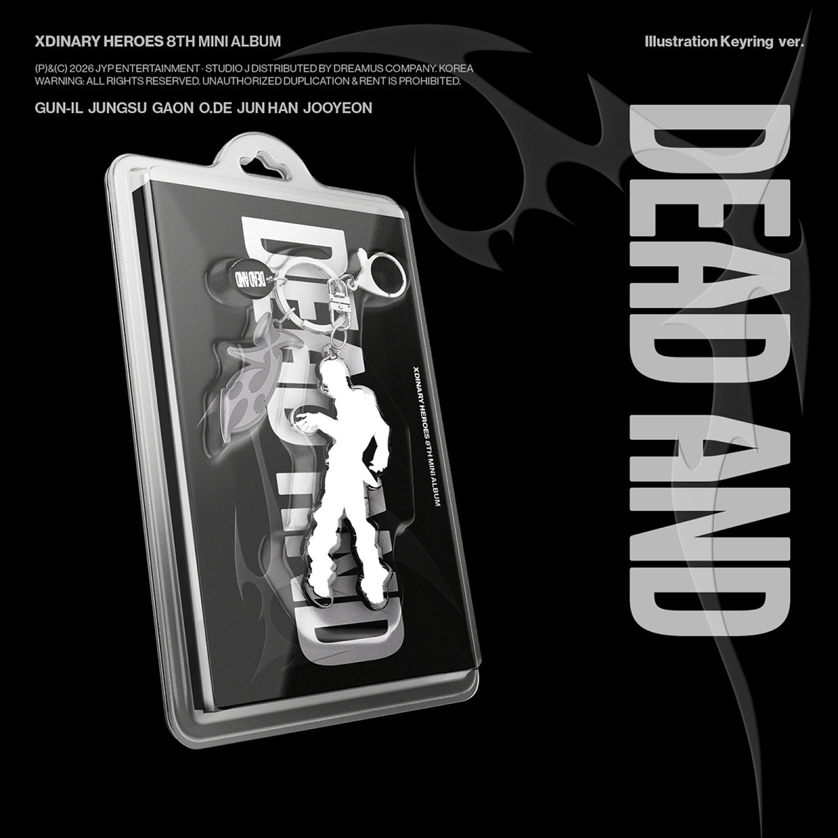 XDINARY HEROES - DEAD AND 8th Mini Album ILLUSTRATION KEY RING Ver.