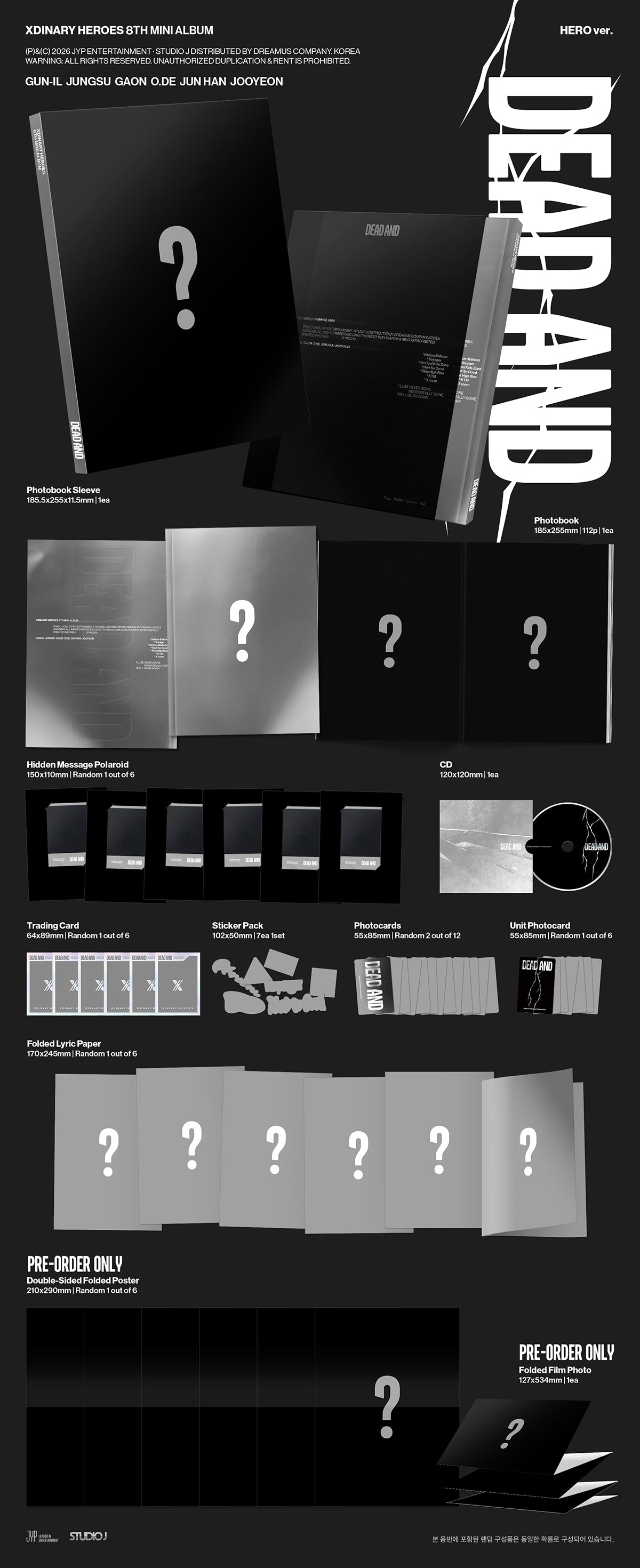 XDINARY HEROES - DEAD AND 8th Mini Album